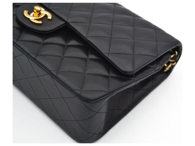Timeless Chanel Classic Flap Medium Tasche Schwarz Leder - Ansicht 8