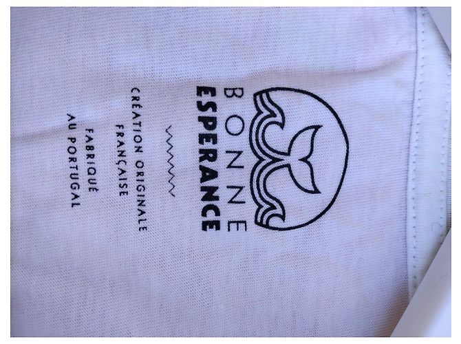 Autre Marque Bonne Esperance T-shirt in cotone "Ocean" - Bianca Bianco Blu Verde Arancione - vista 6