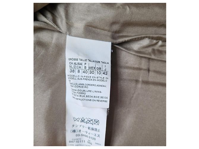 Autre Marque S Max Mara Abrigo de ante y cuero beige - vista 8