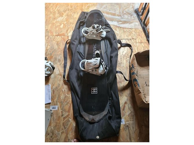 Chanel Black Snowboard with Carrying Case - view 4
