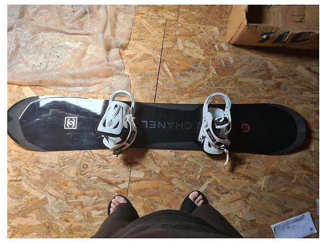 Chanel Black Snowboard with Carrying Case - view 9