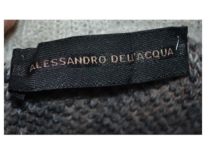 Alessandro Dell'Acqua Wollmischpullover mit Blumenprint Braun Pink Weiß Grau - Ansicht 5