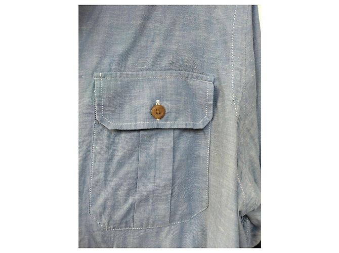 Camicia Saint Laurent in Cotone Blu - vista 5