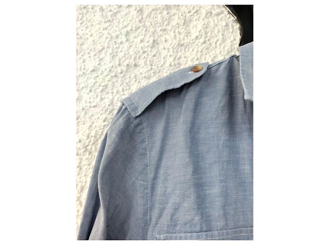 Camicia Saint Laurent in Cotone Blu - vista 6