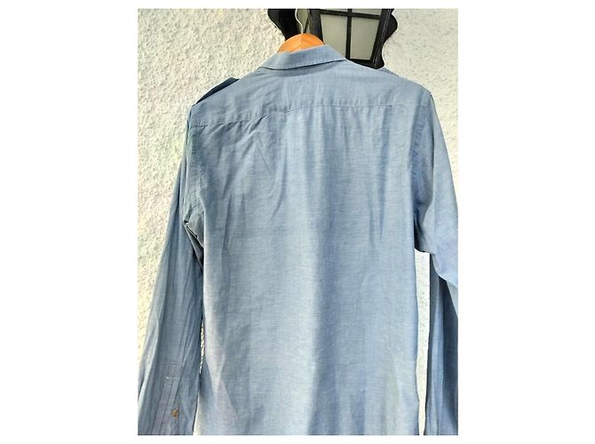 Camicia Saint Laurent in Cotone Blu - vista 8