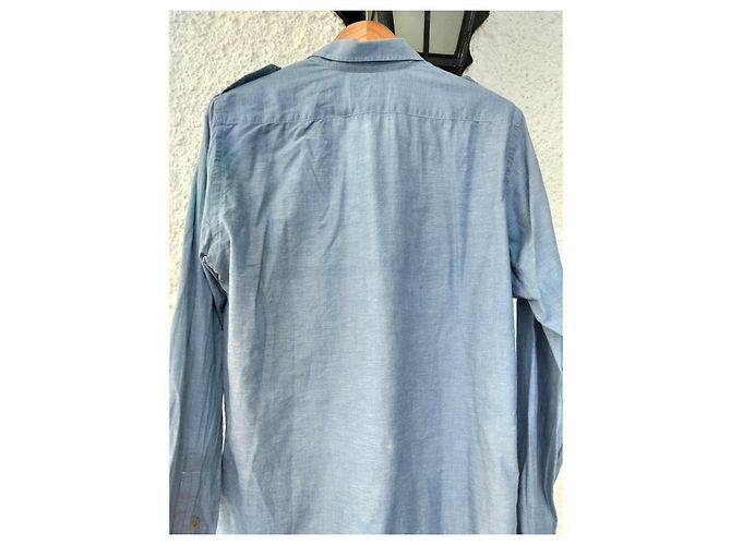 Camicia Saint Laurent in Cotone Blu - vista 9