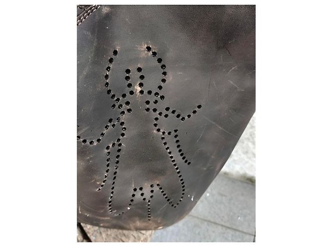 Autre Marque Borsa Tote Fly London Pelle Marrone Perforata - vista 4