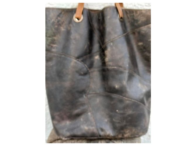 Autre Marque Borsa Tote Fly London Pelle Marrone Perforata - vista 8