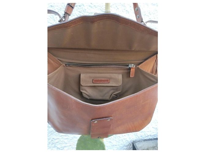 Borsa a tracolla Dries Van Noten in pelle marrone - vista 9