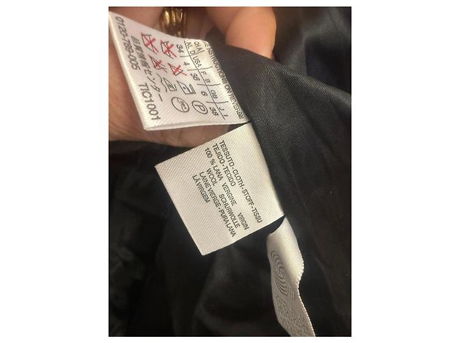 Max Mara zweireihiger Mantel aus Schurwolle grau - Ansicht 10