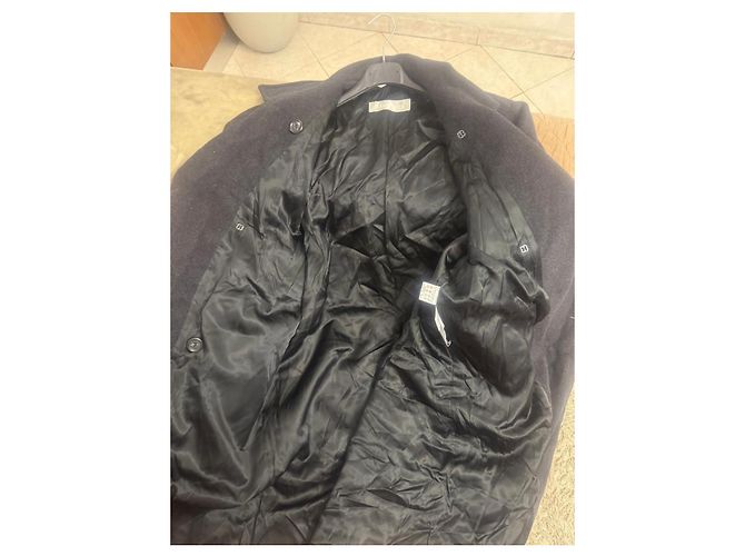 Max Mara zweireihiger Mantel aus Schurwolle grau - Ansicht 5