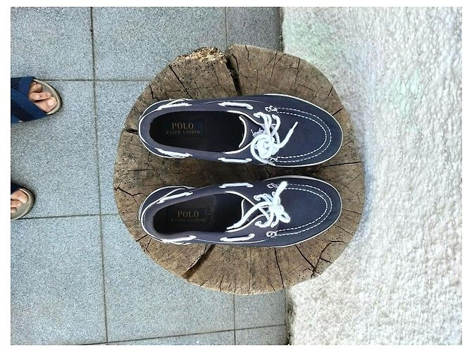 Polo Ralph Lauren Scarpe da Barca Blu - vista 2