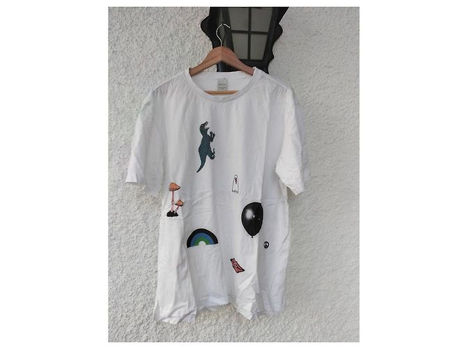 T-shirt Paul Smith con Stampe - Bianca Nero Bianco Multicolore - vista 2
