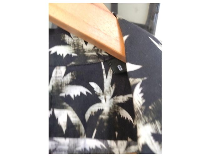 Paul Smith Kurzarmhemd mit Palmenprint Schwarz Weiß - Ansicht 5
