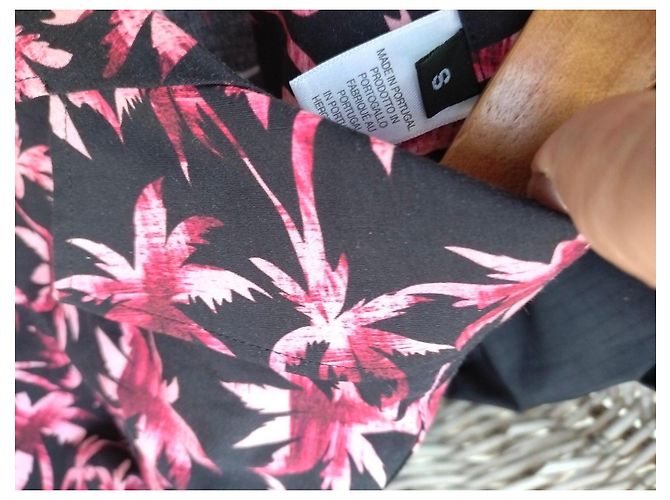Paul Smith Kurzarmhemd mit Palmenprint Schwarz Pink - Ansicht 4