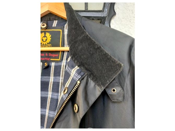 Belstaff Black Polyester Coat with Plaid Lining - view 5