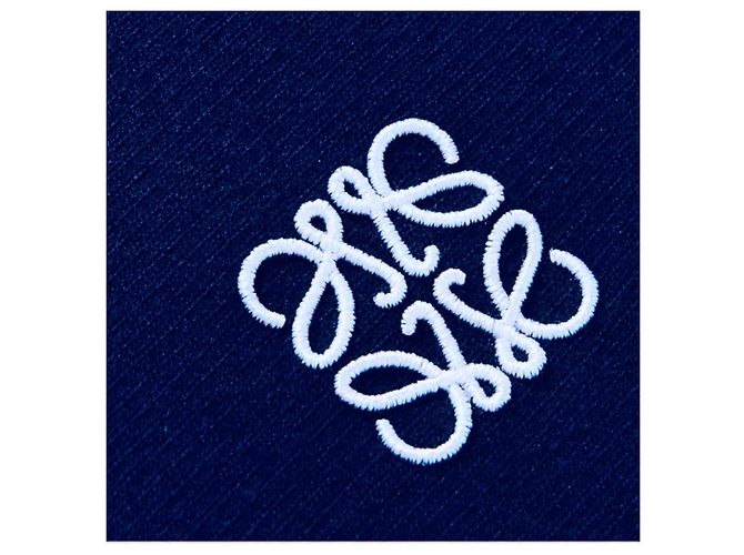 Loewe langes Strickkleid Marineblau Weiß Orange - Ansicht 10