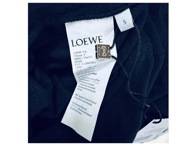 Loewe langes Strickkleid Marineblau Weiß Orange - Ansicht 13