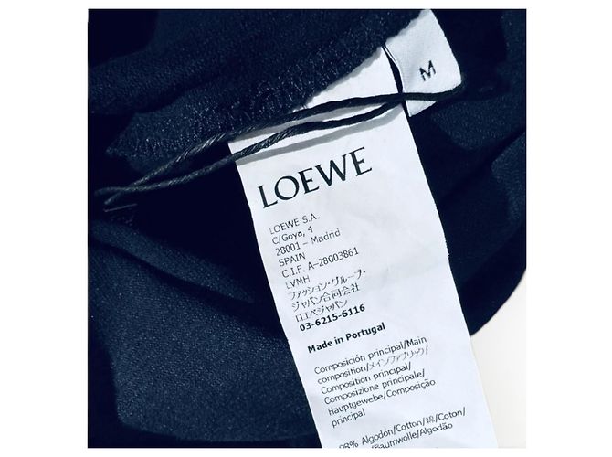 Abito lungo in maglia Loewe blu navy a righe arancioni e bianche Bianco Arancione - vista 14