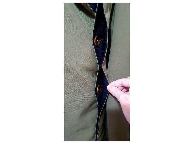 Loewe Gabardina de algodón para hombre - Verde Caqui - vista 7