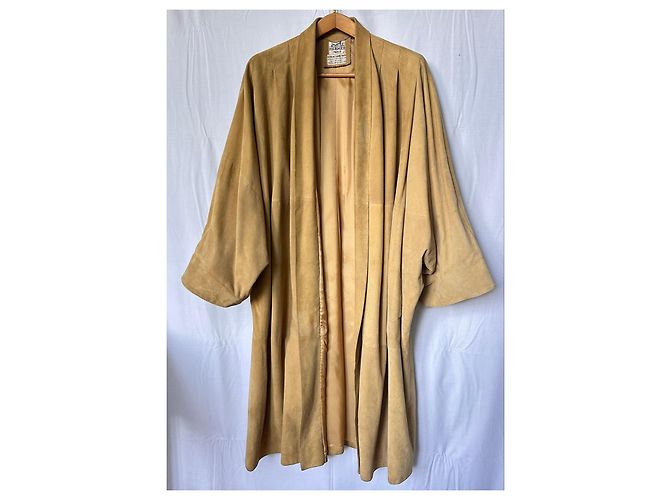 Hermès Giacca Lunga in Camoscio Camel Cammello - vista 4