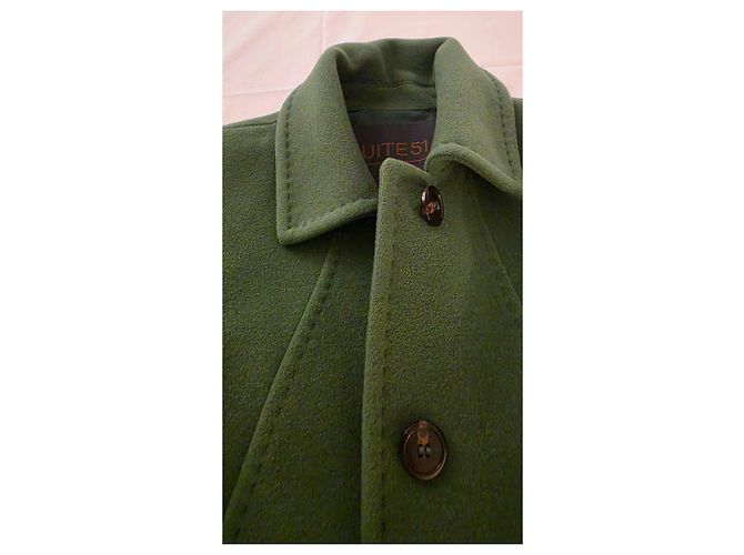 Autre Marque Abrigo SUITE 51 verde de lana virgen y cashmere Verde claro - vista 7