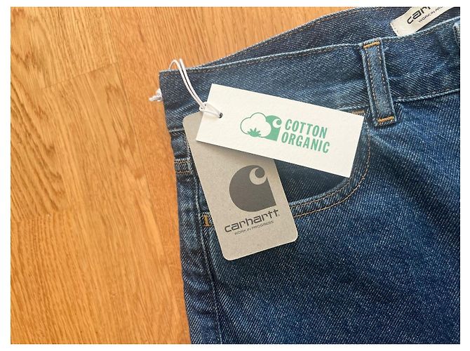 Autre Marque Carhartt weite blaue Baumwolljeans - Ansicht 3