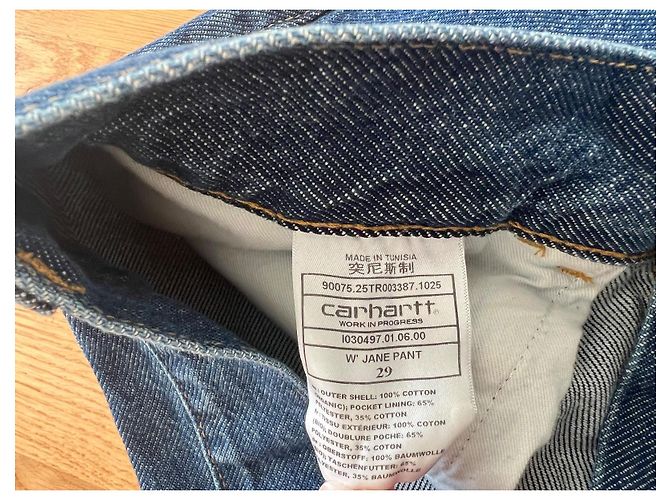 Autre Marque Carhartt weite blaue Baumwolljeans - Ansicht 4