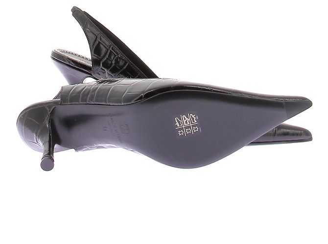 Magda Butrym Slingback con effetto coccodrillo Nero - vista 5