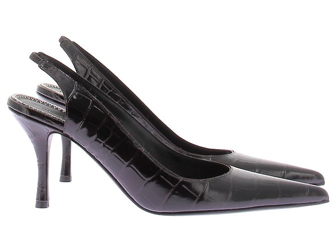 Magda Butrym Slingback con effetto coccodrillo Nero - vista 6