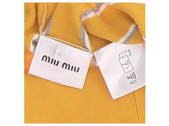 Miu Miu Baumwollstrick- Polo Gelb - Ansicht 5