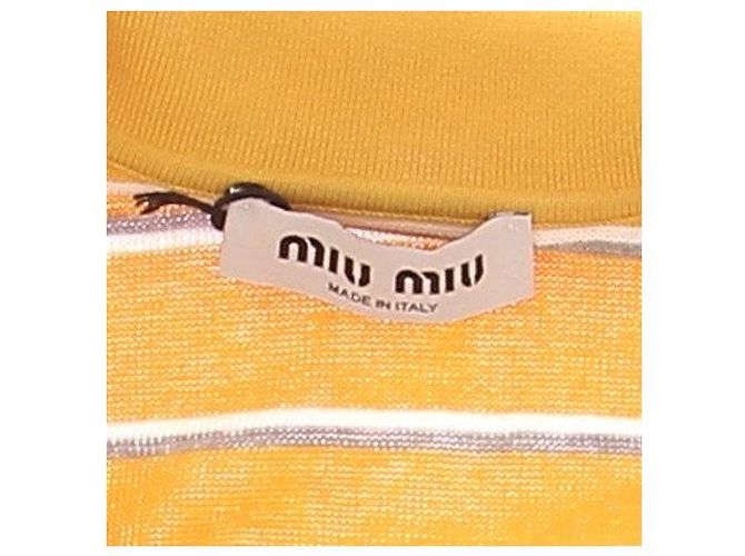Miu Miu Baumwollstrick- Polo Gelb - Ansicht 6