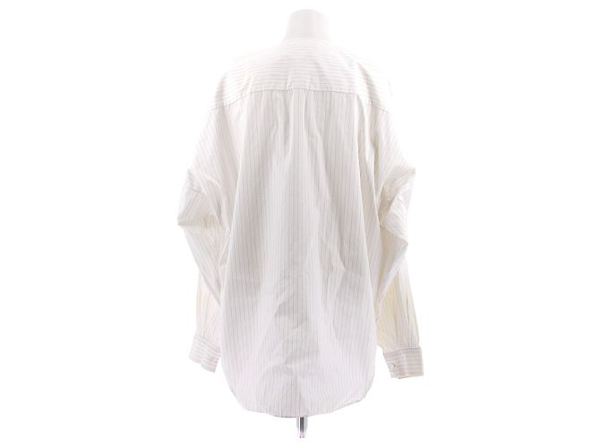Chloé Camisa de rayas de algodón Blanco - vista 2