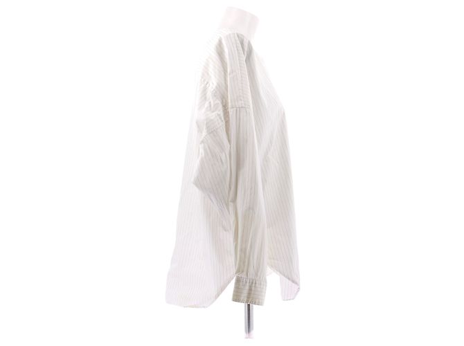 Chloé Camisa de rayas de algodón Blanco - vista 3