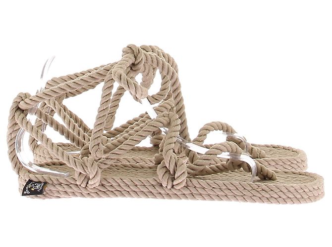 Autre Marque Sandali stringati beige "Romano" - vista 5