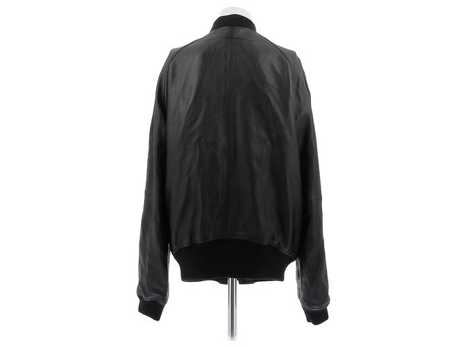 Giacca in pelle nera Givenchy Taglia 52 Nero - vista 2