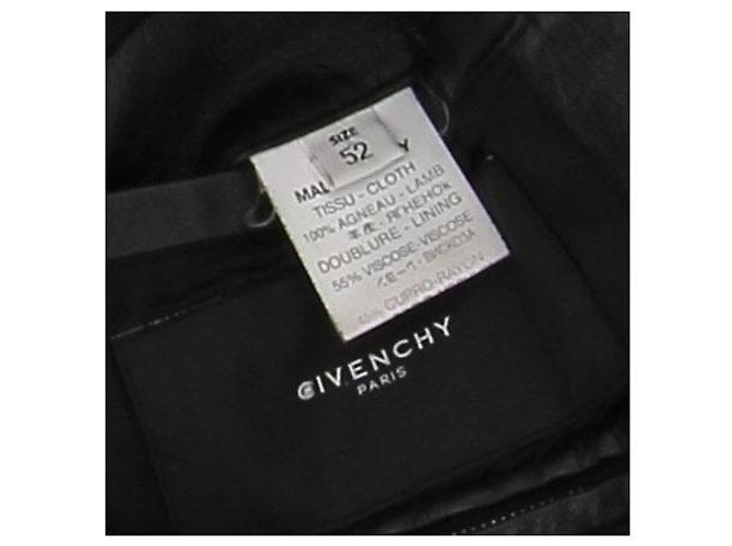 Giacca in pelle nera Givenchy Taglia 52 Nero - vista 5