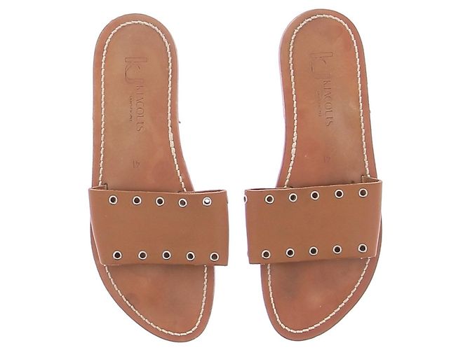 Autre Marque K.JACQUES Leder Mules Camel Kamel - Ansicht 4