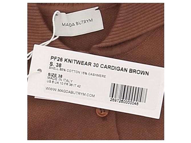 Cárdigan de algodón marrón Magda Butrym Castaño - vista 5
