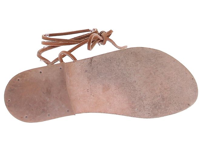 Autre Marque Sandali Bikini - Pelle Pul Naturale Marrone - vista 5