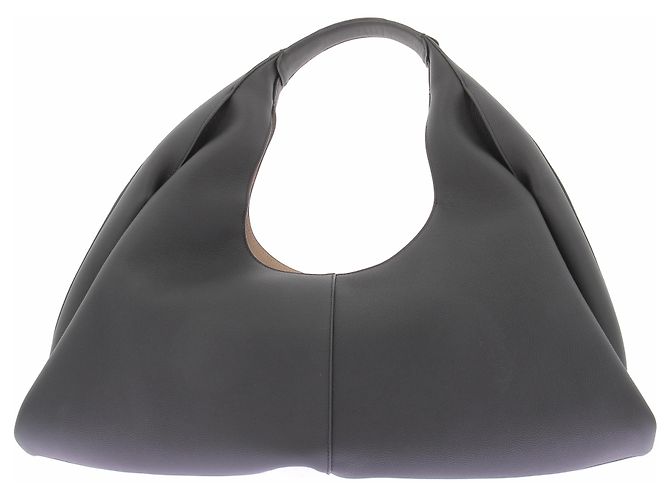 Borsa Shuldo Polène in pelle grigia Grigio - vista 3