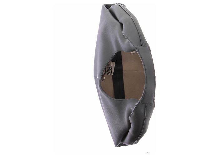 Borsa Shuldo Polène in pelle grigia Grigio - vista 7