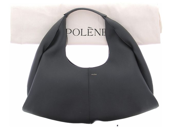 Borsa Shuldo Polène in pelle grigia Grigio - vista 8