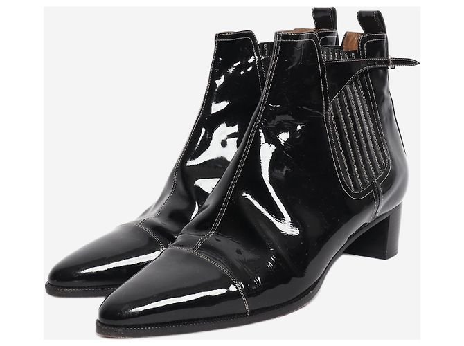Hermès Stivaletti in vernice nera - size EU 40 Nero - vista 2