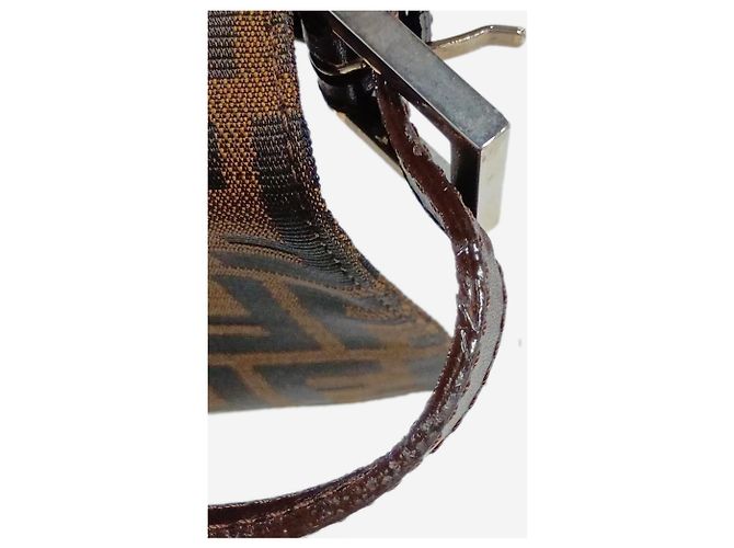 Fendi Bolso de hombro Brown Zucca Mamma Baguette Castaño - vista 10