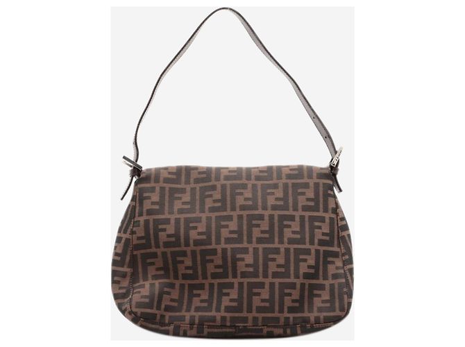 Fendi Bolso de hombro Brown Zucca Mamma Baguette Castaño - vista 2
