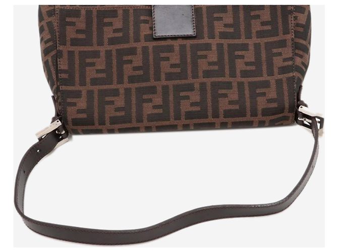 Fendi Bolso de hombro Brown Zucca Mamma Baguette Castaño - vista 3