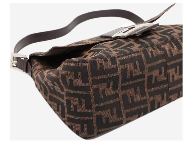 Fendi Bolso de hombro Brown Zucca Mamma Baguette Castaño - vista 4