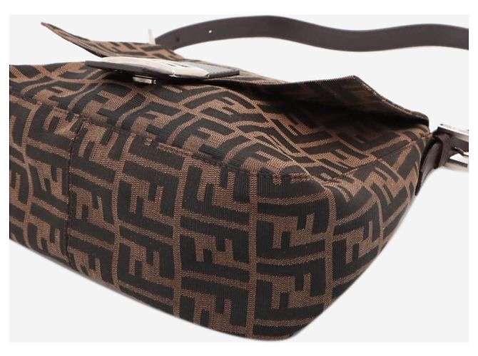 Fendi Bolso de hombro Brown Zucca Mamma Baguette Castaño - vista 5