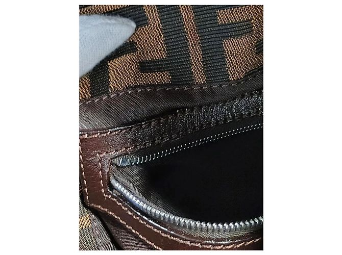 Fendi Bolso de hombro Brown Zucca Mamma Baguette Castaño - vista 6